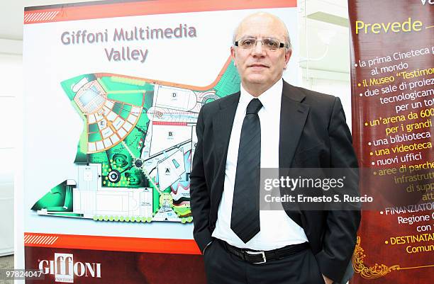 Festival President Claudio Gubitosi attends a press conference for the Giffoni Film Festival at Flora Hotel on March 18, 2010 in Rome, Italy.