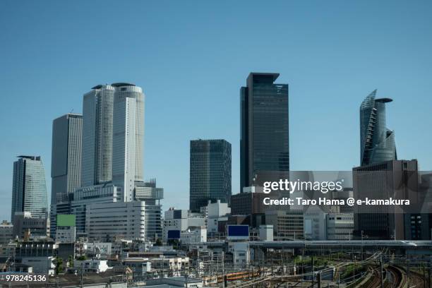 center of nagoya city in aichi prefecture - nagoya stock pictures, royalty-free photos & images