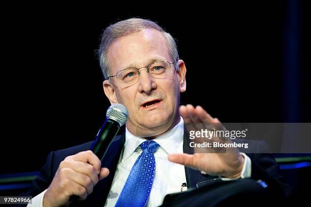 Thomas Hoenig, president of the Federal Reserve Bank of Kansas City, speaks during a panel discussion at the American Bankers Association Government...