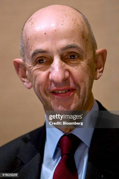 Louis Gallois, chief executive officer of European Aeronautic, Defence & Space Co. , speaks during a media briefing in New York, U.S., on Thursday,...