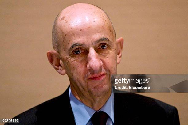 Louis Gallois, chief executive officer of European Aeronautic, Defence & Space Co. , pauses during a media briefing in New York, U.S., on Thursday,...
