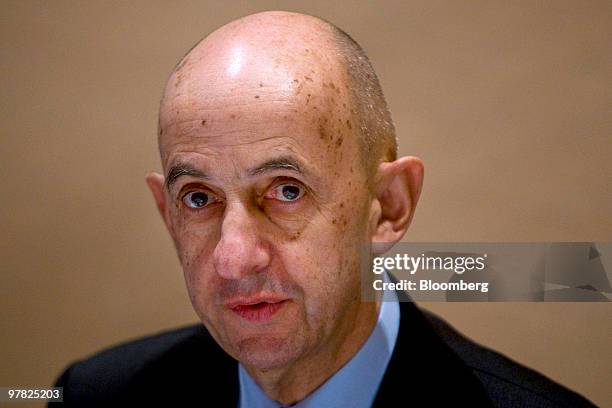 Louis Gallois, chief executive officer of European Aeronautic, Defence & Space Co. , speaks during a media briefing in New York, U.S., on Thursday,...