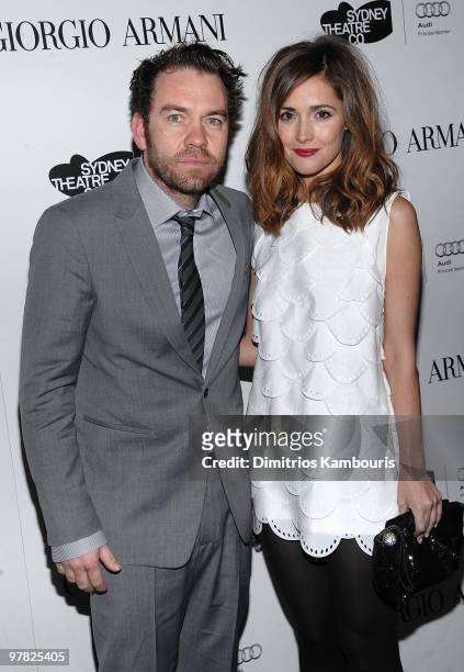 Actress Rose Byrne and Brendan Cowell attend a welcome dinner for the Sydney Theatre Company at Armani Ristorante on November 23, 2009 in New York...