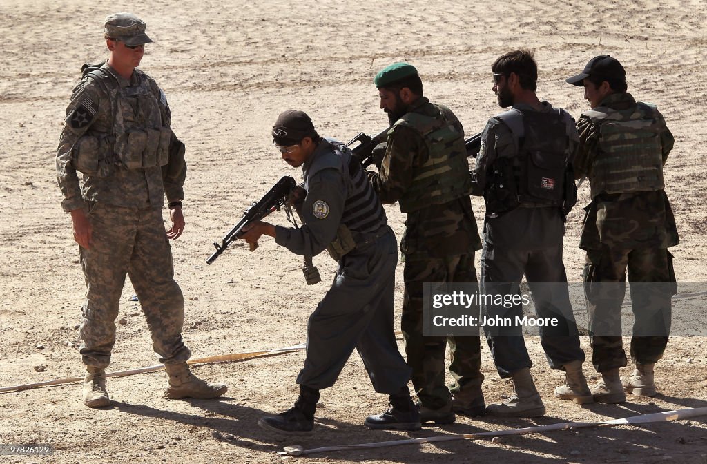 U.S. Army Soldiers Trains Afghan Army And Police Cadettes