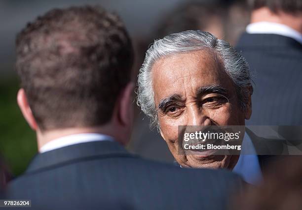 Representative Charles Rangel, a Democrat from New York, attends a news conference in the Rose Garden of the White House Washington, D.C., U.S., on...