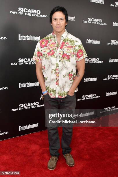 Actor Chaske Spencer attends the New York screening of "Sicario: Day Of The Soldado" on June 18, 2018 in New York City.