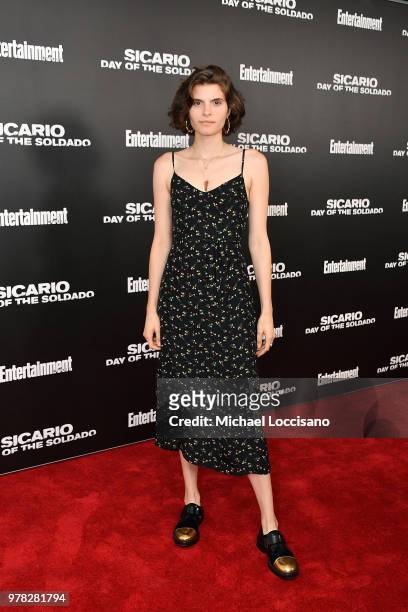Singer Raphaelle attends the New York screening of "Sicario: Day Of The Soldado" on June 18, 2018 in New York City.