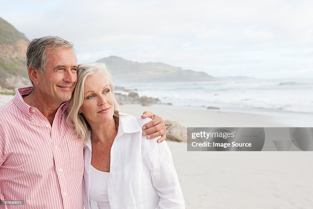 Mature couple at the beach