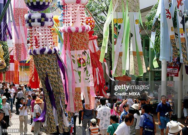 sendai star festival, sendai, miyagi, japan - festival tanabata ストックフォトと画像