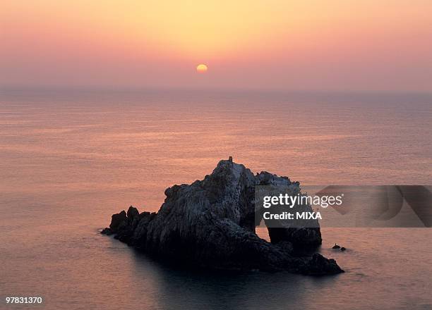 hinode-no-ishimon, tahara, aichi, japan - atsumi stockfoto's en -beelden