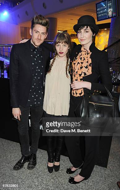 Henry Holland, Josephine De La Baume and Erin O'Connor attend the Greatest Fashion Show On Earth at Westfield on March 18, 2010 in London, England.