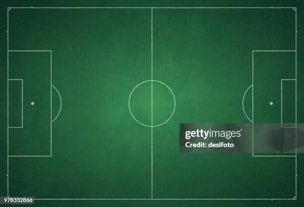 fußballplatz / feld vektor-illustration - soccer field stock-grafiken, -clipart, -cartoons und -symbole