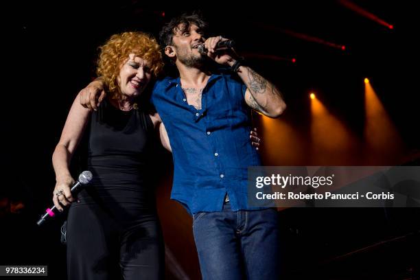 Fabrizio Moro perform on stage on June 16, 2018 in Rome, Italy.