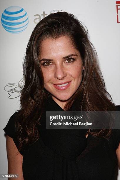 Actress Kelly Monaco attends The Film Lounge at House of Hype on January 22, 2010 in Park City, Utah.