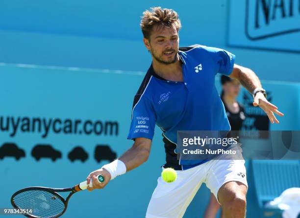 Stan Wawrinka during Fever-Tree Championships 1st Round match between Cameron Norrie against Stan Wawrinka at The Queen's Club, London, on 18 June...