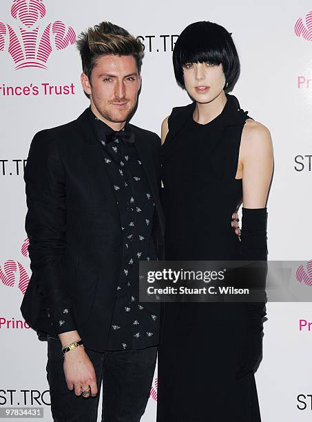 Henry Holland and Agyness Deyn arrive for the Prince's Trust Spring Ball supported by St Tropez at the Hurlingham Club on March 18, 2010 in London,...