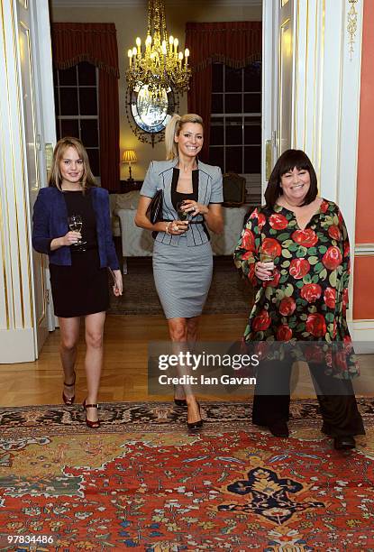 Duffy, Tess Daly and Dawn French attend a reception with Gordon Brown In Aid Of Women's Day in 10 Downing Street on March 18, 2010 in London,...