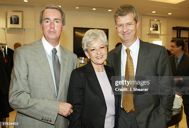 Mark Shulman, COO of Brooks Brothers; Kathy Self; and Claudio Del Vecchio, CEO of Brooks Brothers