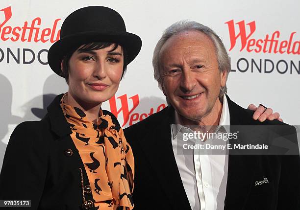 Erin O'Connor and Harold Tillman attend the launch of a 3 day fashion show at Westfield on March 18, 2010 in London, England.