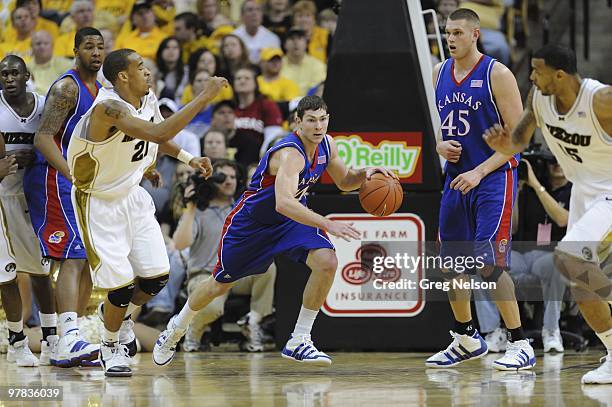 Kansas Tyrel Reed in action vs Missouri. Columbia, MO 3/6/2010 CREDIT: Greg Nelson