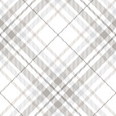 Seamless tartan plaid pattern in shades of gray, white and dusty beige