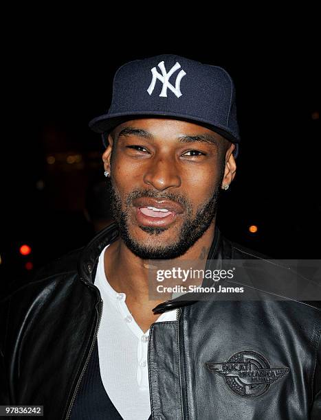 Tyson Beckford attends the Mark Evans: Skin Deep private view on March 18, 2010 in London, England.