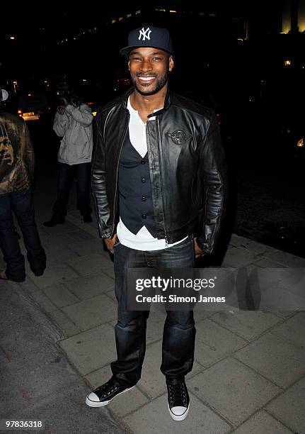 Tyson Beckford attends the Mark Evans: Skin Deep private view on March 18, 2010 in London, England.