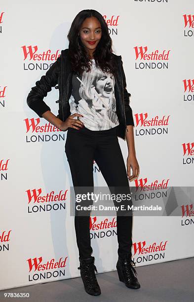 Jourdan Dunn attends the launch of a 3 day fashion show at Westfield on March 18, 2010 in London, England.