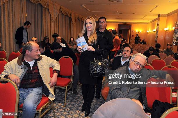 Patrizia D'Addario presents hers book ' Gradisca Presidente ' at the Jolly Hotel de la Gare on March 18, 2010 in Bologna, Italy.