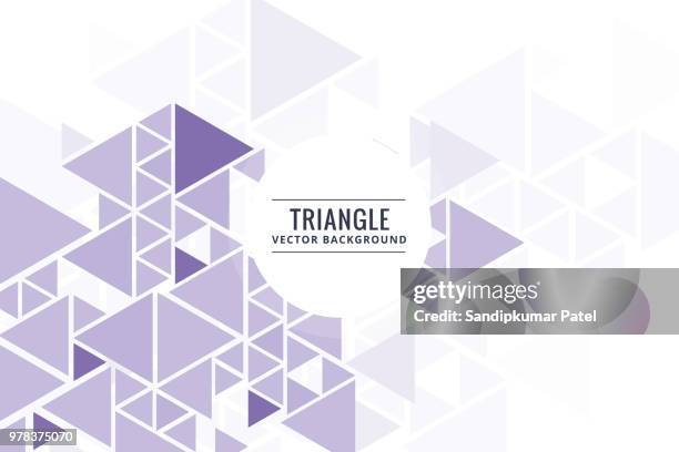 abstract triangle shapes purple background - blue triangle background stock illustrations