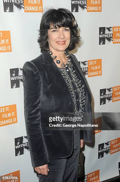 Christiane Amanpour attends the 5th annual Focus for Change benefit dinner & concert at Roseland Ballroom on November 11, 2009 in New York City.