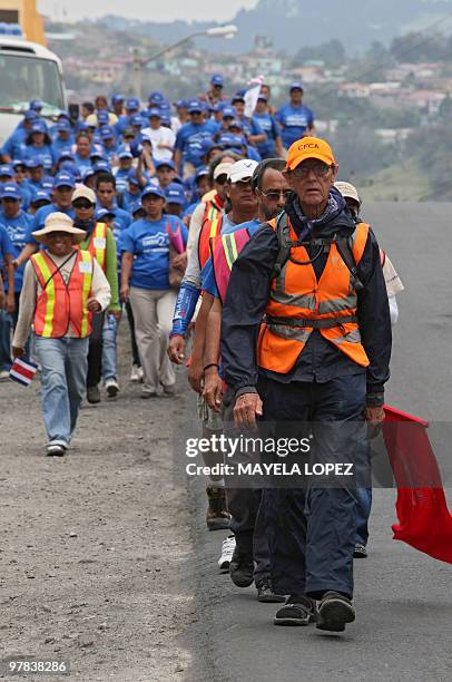 Robert Hentzen, president of the Christian Foundation for Children and Aging, walks on March 18, 2010 on a street of Cartago, ten kilometers east of...