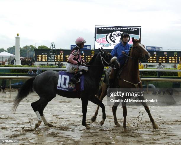 Imperialism leaves the paddock before the 130th running of the Kentucky Derby, May 1, 2004. Lion Heart finished second behind winner Smarty Jones....