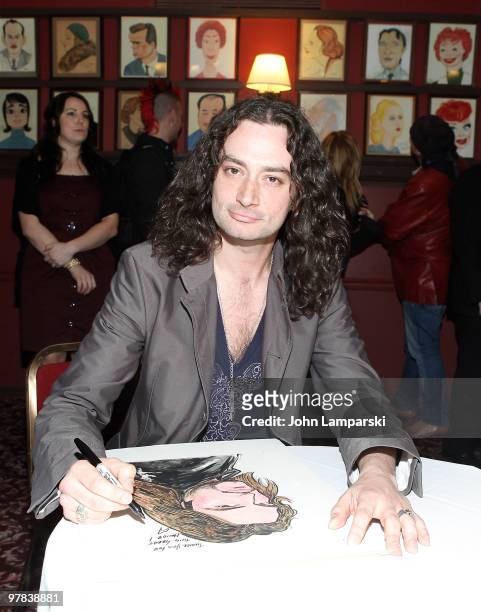 Constantine Maroulis attends Constantine Maroulis' caricature unveiling at Sardi's on March 18, 2010 in New York City.