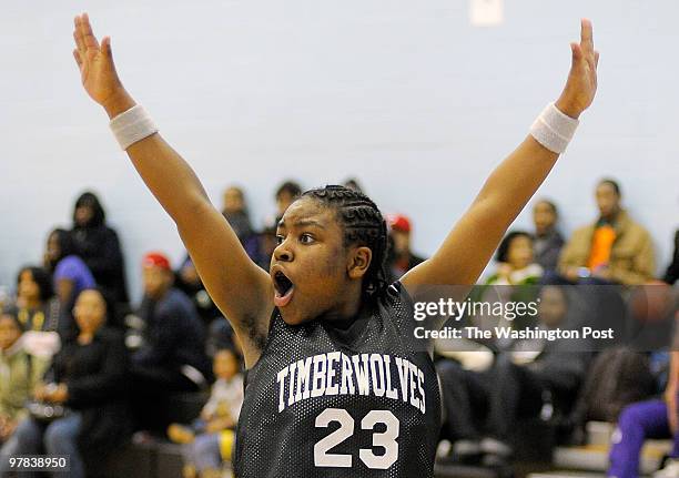 Story on charter school athletics in the District, we are focusing on Ebony Jones of the Idea girls' basketball team in Washington DC, March 5, 2010.