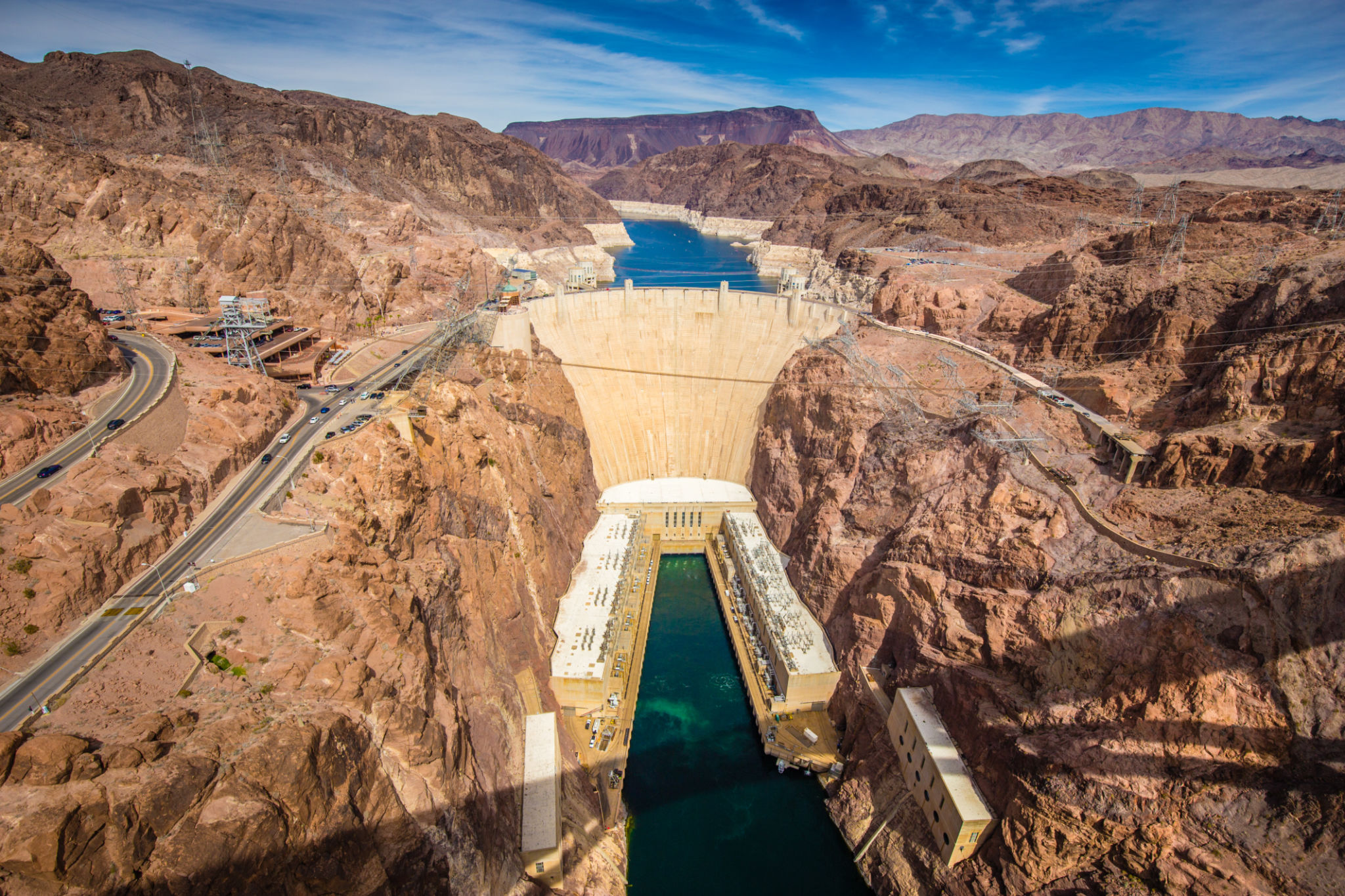 hoover dam aerial