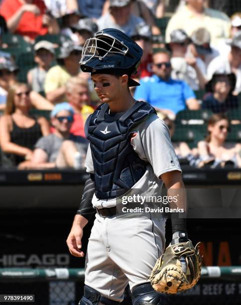 Grayson Greiner of the Detroit Tigers plays against the Chicago White Sox on June 16, 2018 at Guaranteed Rate Field in Chicago, Illinois.