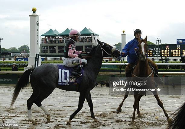 Imperialism leaves the paddock before the 130th running of the Kentucky Derby, May 1, 2004. Lion Heart finished second behind winner Smarty Jones....