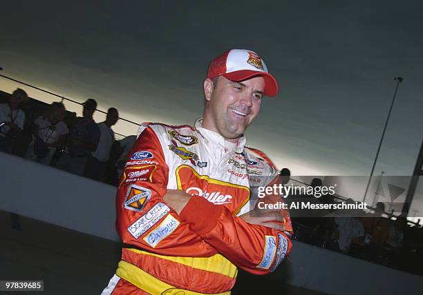 Jason Keller competes in qualifying Friday, July 9, 2004 for the NASCAR Busch Series Tropicana Twister 300 at Chicagoland Speedway, Joliet, Illinois.