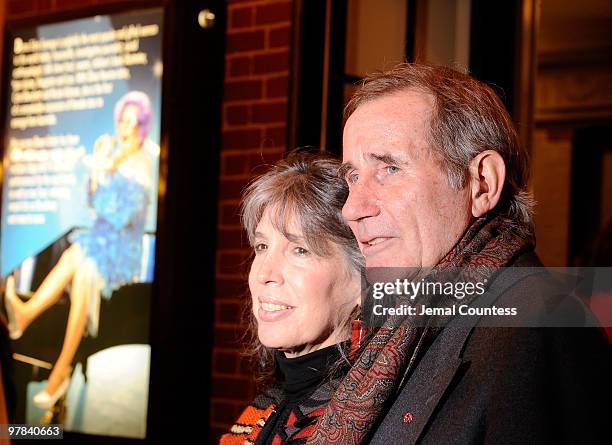 Julia Schafler and actor Jim Dale attend the opening night of "All About Me" on Broadway at Henry Miller's Theatre on March 18, 2010 in New York City.