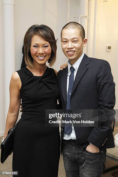 Correspondent Alina Cho and fashion designer Jason Wu attend the opening of the Jason Wu Design Studio on March 18, 2010 in New York City.