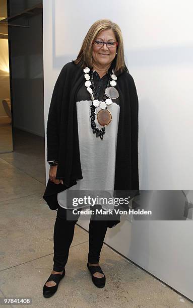 Senior Vice President of IMG Fashion, Fern Mallis attends the opening of the Jason Wu Design Studio on March 18, 2010 in New York City.