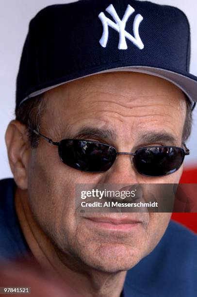 New York Yankees manager Joe Torre talks to the media before play against the Kansas City Royals April 12, 2006 in New York. The Yankees defeated the...