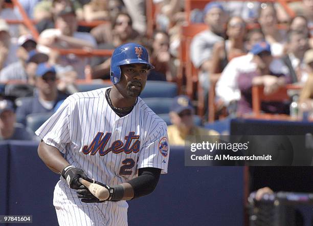 New York Mets Carlos Delgado against the Milwaukee Brewers at Shea Stadium in New York on April 16, 2006.