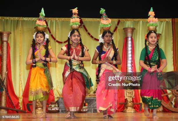 Tamil youth perform a traditional rural-themed dance during a cultural program celebrating Tamil Heritage Month and the Festival of Thai Pongal in...