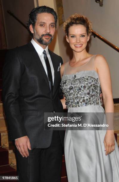 Beppe Fiorello and Andrea Osvart attend 'Premio TV 2010' Photocall held at Hotel Londra on March 18, 2010 in San Remo, Italy.