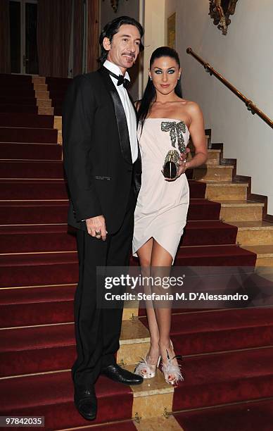 Stefano Pantano and Tinna Hoffmann attend 'Premio TV 2010' Photocall held at Hotel Londra on March 18, 2010 in San Remo, Italy.