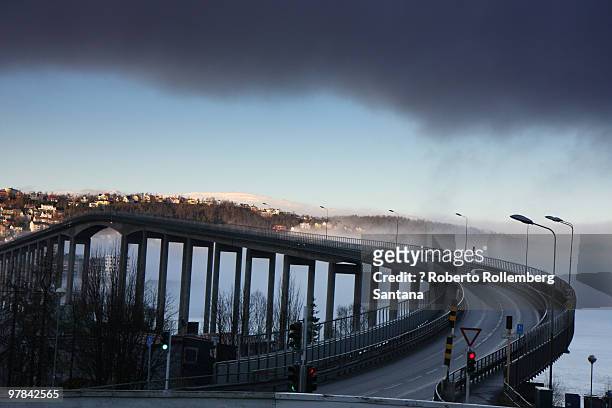 norway bridge - finnmark county stock pictures, royalty-free photos & images