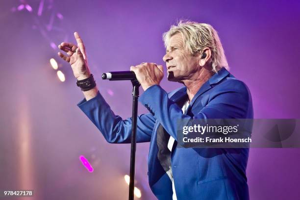 German singer Matthias Reim performs live during the show 'Die Schlagernacht des Jahres' at the Waldbuehne on June 16, 2018 in Berlin, Germany.