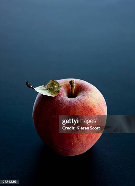 frozen red apple - frozen apple fotografías e imágenes de stock